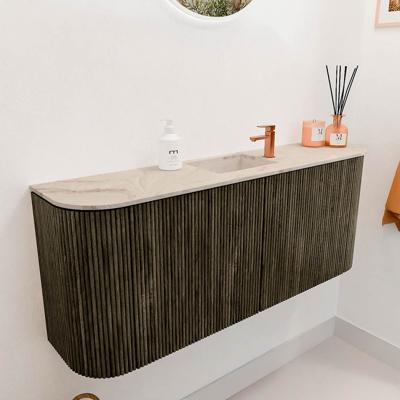 Toiletmeubel Mondiaz Joya Dlux | 103.2 cm | Meubelkleur Shadow | Faye wastafel Frappe Wasbak Midden | 1 kraangat