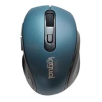 Muis iggual ERGONOMIC-M Blauw Zwart/Blauw Multicolour
