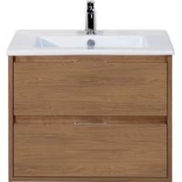 Porto Badmeubelset 70 cm - Honey - Keramische Wastafel Wit Slim