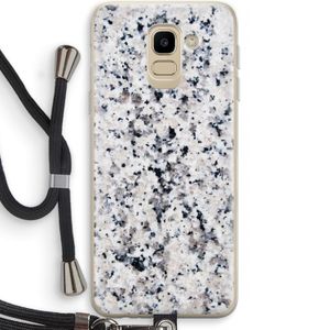 Gespikkelde marmer: Samsung Galaxy J6 (2018) Transparant Hoesje met koord