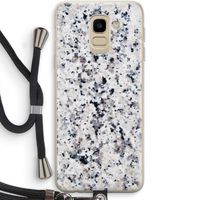 Gespikkelde marmer: Samsung Galaxy J6 (2018) Transparant Hoesje met koord