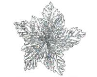 Poinsettia plc d23,50h10 cm zilver Everlands - Everlands Poinsettia plc d23,50h10 cm zilver Everlands - Everlands