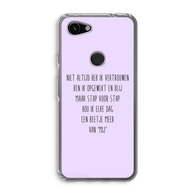 Zelfvertrouwen: Google Pixel 3a Transparant Hoesje