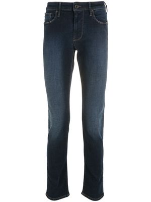 Emporio Armani jean à taille mi-haute - Bleu