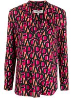 DVF Diane von Furstenberg blouse monogrammée à manches longues - Rose