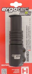 Abi Stuurpen verlenger ergotec ahead 3 - 1-1/8" al6061 t6 - zwart gezandstraald