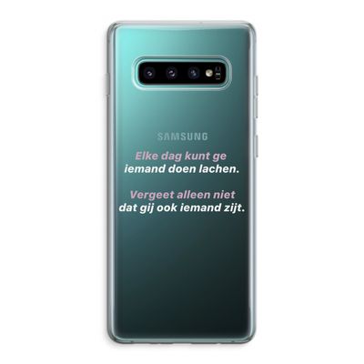 gij zijt ook iemand: Samsung Galaxy S10 Plus Transparant Hoesje