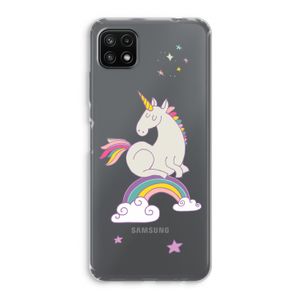 Regenboog eenhoorn: Samsung Galaxy A22 5G Transparant Hoesje
