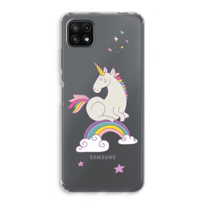 Regenboog eenhoorn: Samsung Galaxy A22 5G Transparant Hoesje