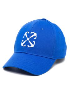 Off-White casquette en coton à motif Arrows brodé - Bleu