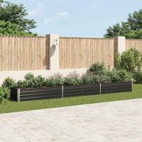 Plantenbak verhoogd 480x80x45 cm gegalvaniseerd staal antraciet