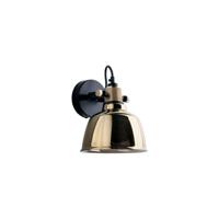 Lyora Glas wandlampjeAmalfi ambergoud met zwart - 9155