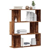 Boekenkast 80x24x96 cm bewerkt hout oud houtkleurig