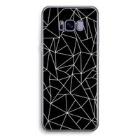 Geometrische lijnen wit: Samsung Galaxy S8 Plus Transparant Hoesje
