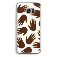 Hands dark: Samsung Galaxy S7 Edge Transparant Hoesje