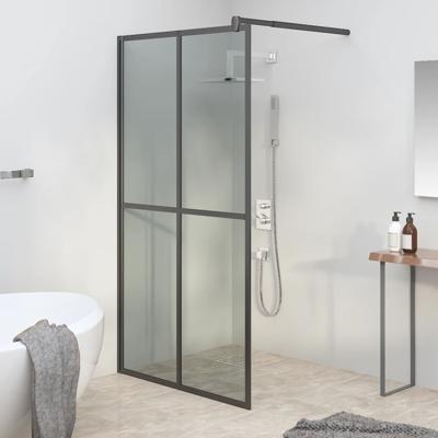 Inloopdouchescherm 100x195 cm donker gehard glas