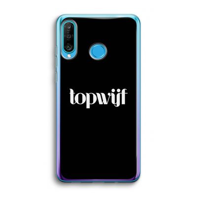 Topwijf Zwart: Huawei P30 Lite Transparant Hoesje