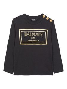 Balmain Kids t-shirt à logo imprimé - Noir