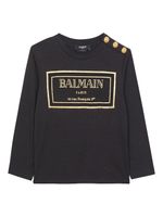 Balmain Kids t-shirt à logo imprimé - Noir - thumbnail