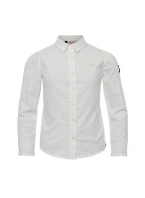 Smocked poplin blouse