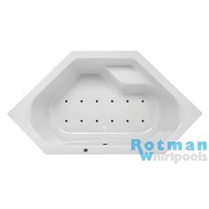 Whirlpool bad Rotman Rimini | 145x145 cm | Acryl | Elektronisch | Luchtsysteem | Wit