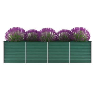 Plantenbak verhoogd 320x80x77 cm gegalvaniseerd staal groen