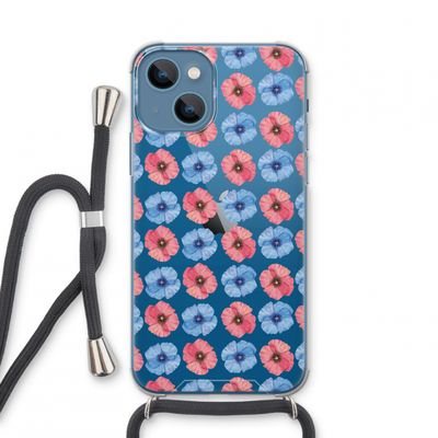 Klaproosjes: iPhone 13 mini Transparant Hoesje met koord