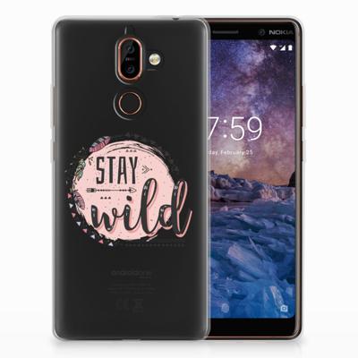 Nokia 7 Plus Telefoonhoesje met Naam Boho Stay Wild Nokia 7 Plus Telefoonhoesje met Naam Boho Stay Wild