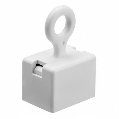 Ophang magneet / magneetjes - met oogje - wit - 16 x 18 mm