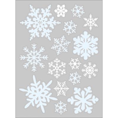 Kerst raamstickers sneeuwvlokken - vel van 34 x 28 cm - raamdecoratie