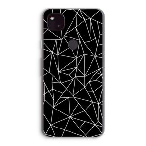 Geometrische lijnen wit: Google Pixel 4a 5G Transparant Hoesje