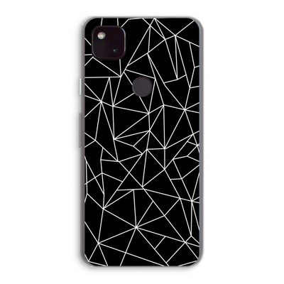 Geometrische lijnen wit: Google Pixel 4a 5G Transparant Hoesje
