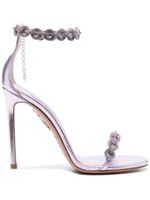 Aquazzura sandales 110 mm à ornements en cristal - Violet - thumbnail