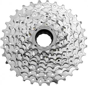 SunRace freewheel Mfex9 E bike 9V 11 32T aluminium zilver/goud