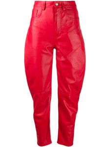 The Attico pantalon fuselé à taille haute - Rouge