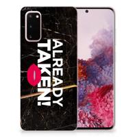 Samsung Galaxy S20 | Siliconen hoesje | met naam Already Taken Black