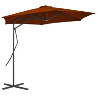 Parasol met stalen paal 300x230 cm terracottakleurig