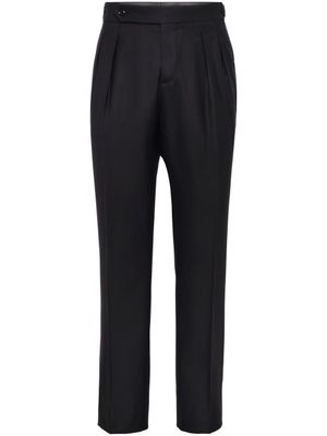 Brunello Cucinelli pantalon en laine vierge mélangée - Noir