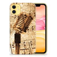 Apple iPhone 11 | Siliconen hoesje | met foto Bladmuziek