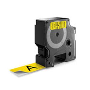 Huismerk DYMO D1 53718/S0720980 Labeltape 24mm Zwart op Geel