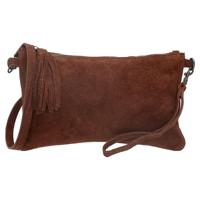 Charm Suède Clutch / Avondtasje Bruin