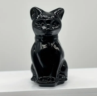 Obsidiaan Kattenbeeldje - Spiritualiteit - Spiritueelboek.nl