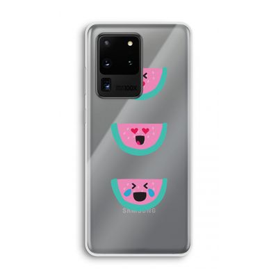 Smiley watermeloen: Samsung Galaxy S20 Ultra Transparant Hoesje