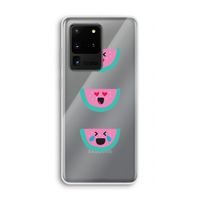 Smiley watermeloen: Samsung Galaxy S20 Ultra Transparant Hoesje