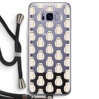 Uilen: Samsung Galaxy S8 Transparant Hoesje met koord