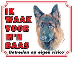 Duitse Herder Waakbord - Ik waak voor mijn baas