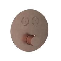 Hotbath Cobber afbouwdeel inbouwthermostaat met 2 pushbuttons geborsteld koper PVD PB009EXTBCP