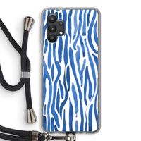 Blauwe nerven: Samsung Galaxy A32 5G Transparant Hoesje met koord