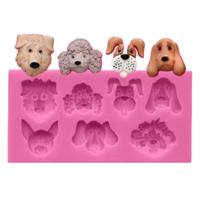 Honden vorm cartoon siliconen fondant taart versieren schimmel