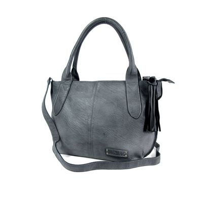 AVA leren damestas schoudertas shopper grijs AVA leren damestas schoudertas shopper grijs